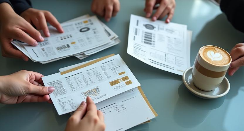 Business consultants discussing workflow optimization